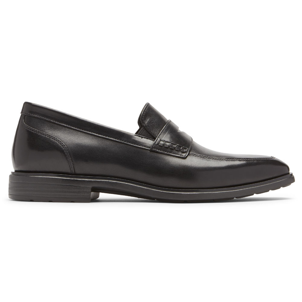 Rockport Mens Loafers Black - Dres Sports Business 2 Penny - UK 459-LWMDPF